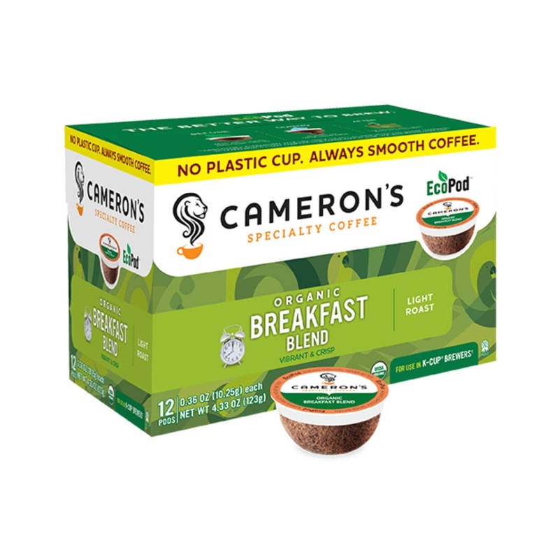 Cameron’s Organic Breakfast Blend Single-Serve Eco Coffee Pods (Case of 72)