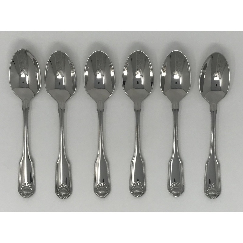 Oneida Classic Shell Set of 6 Dinner Spoons
