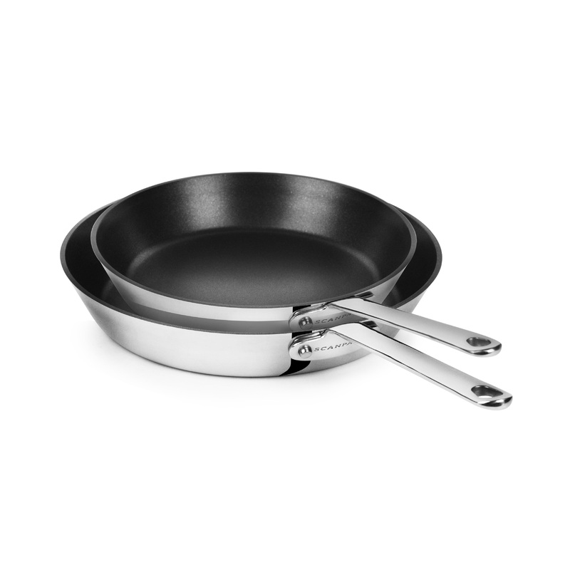 Scanpan Maitre D’ Nonstick Stainless Steel 9.5 & 11″ Fry Pan Set