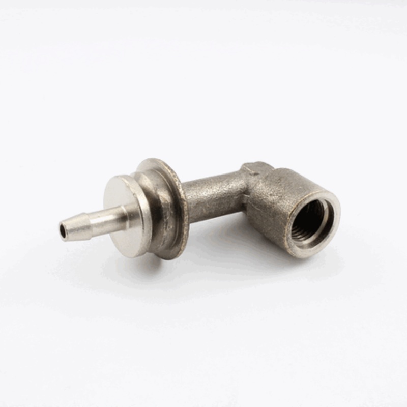 Steam tube elbow connector, plated brass