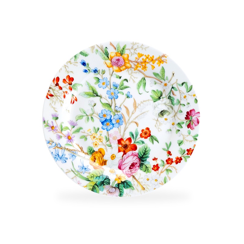 7.5″ Lismore Rose Garden Bone China Dessert Plate