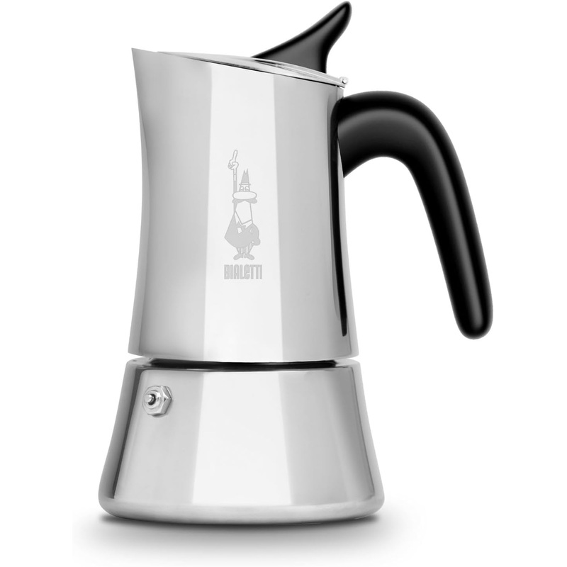 Bialetti Moon Exclusive Stovetop Espresso Maker 6 Cups – Stainless Steel