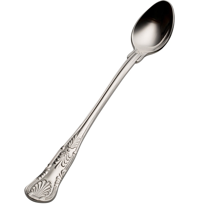 Bon Chef S2702 Kings 7 11/16″ 18/10 Stainless Steel Iced Tea Spoon – 12/Pack