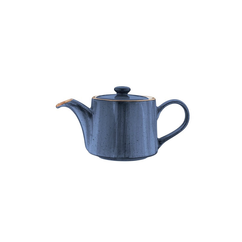 Dusk dia.7″ h:3.5″ 13 oz. Round Blue Porcelain Coffee/Tea Pot
