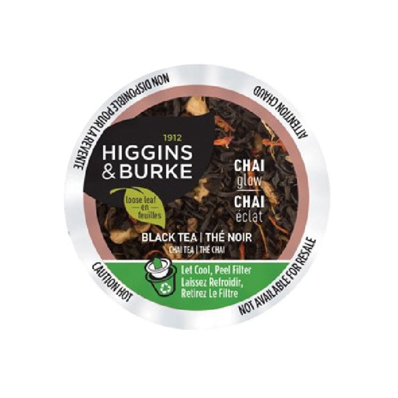 Higgins & Burke Chai Tea (Chai Glow) Single Serve Pods (Box of 24)