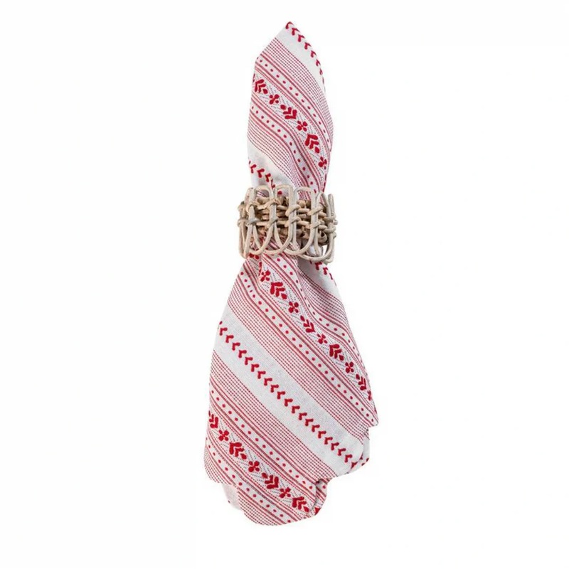 Juliska Villa Stripe Napkin – Ruby