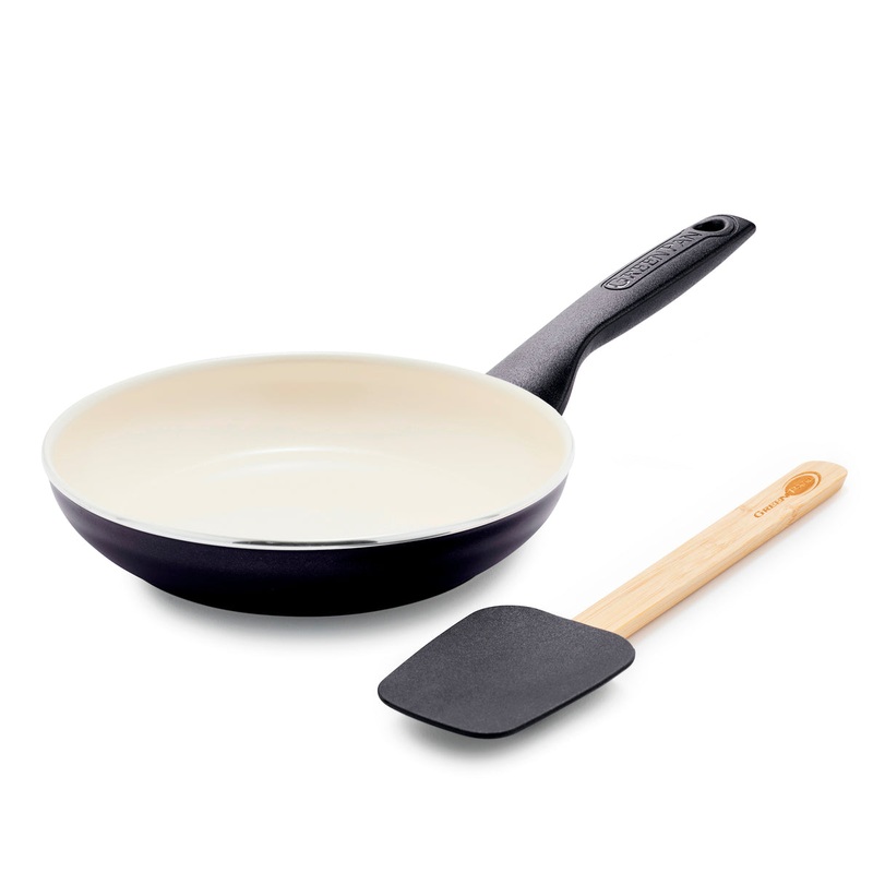 Rio Ceramic Nonstick 8″ Frypan with Spatula | Black