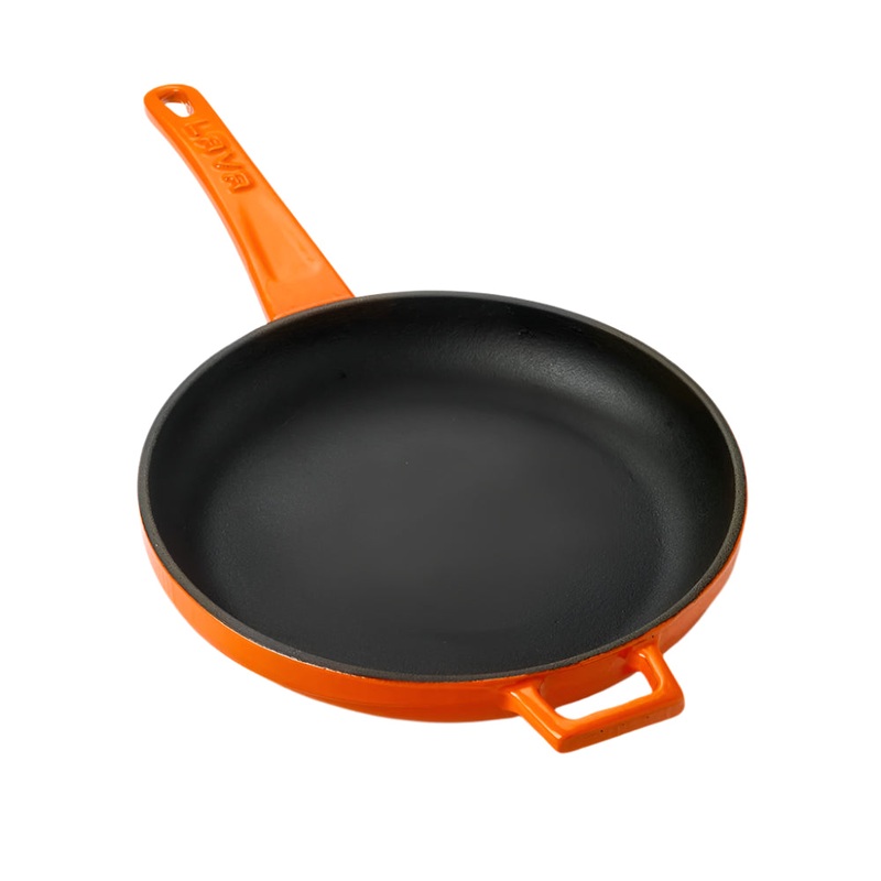 Cast Iron dia.7.75″ h:1″ Round Orange Cast Iron Pan