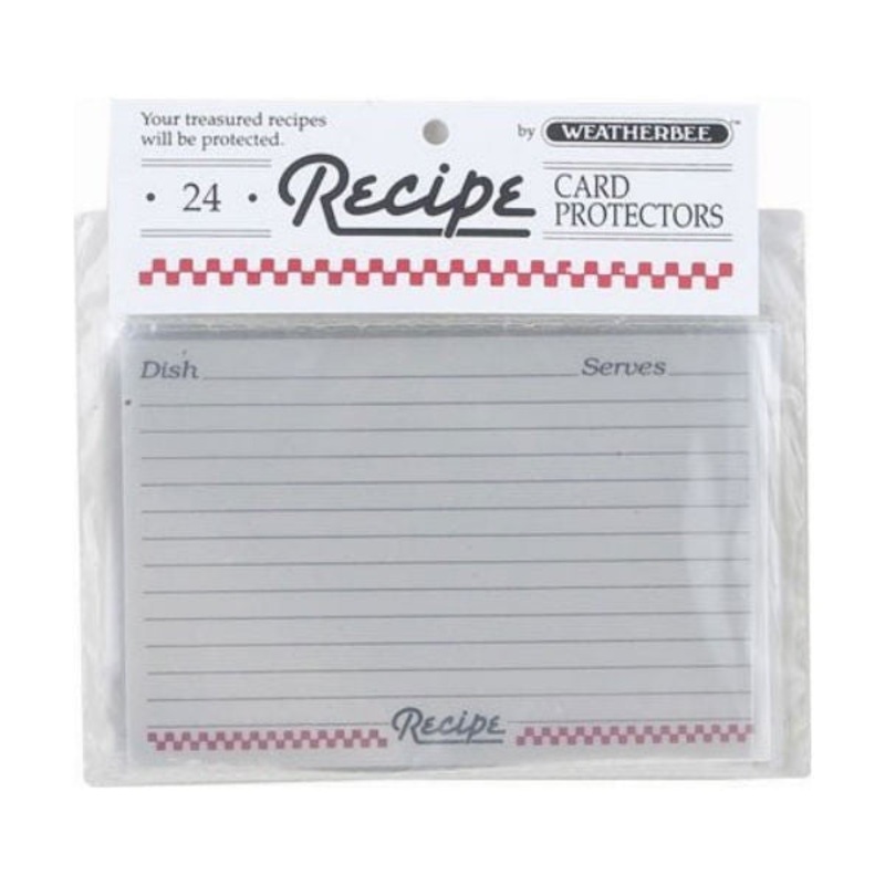 HIC Weatherbee Recipe Cards Protectors – 4″ x 6″