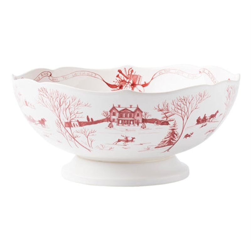 Juliska Country Estate Winter Frolic 13″ Centerpiece Bowl – Ruby