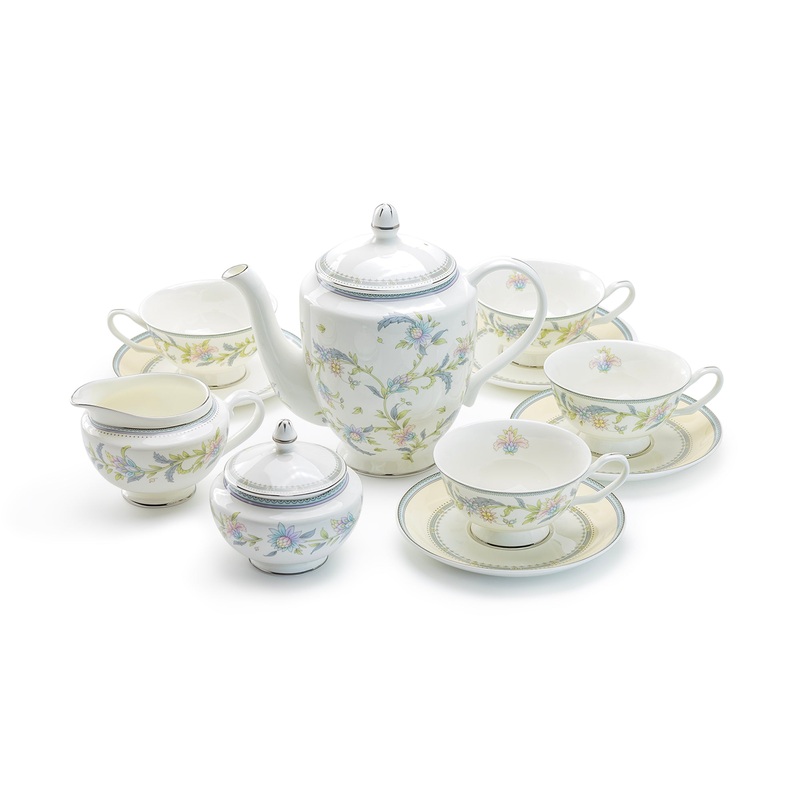 Lotus Garden Bone China Tea Set