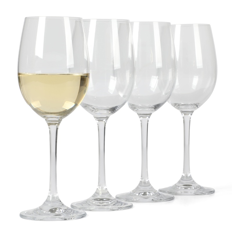 Martha Stewart Vivica 14-Ounce Stemmed White Wine Glass Set 4-Pack
