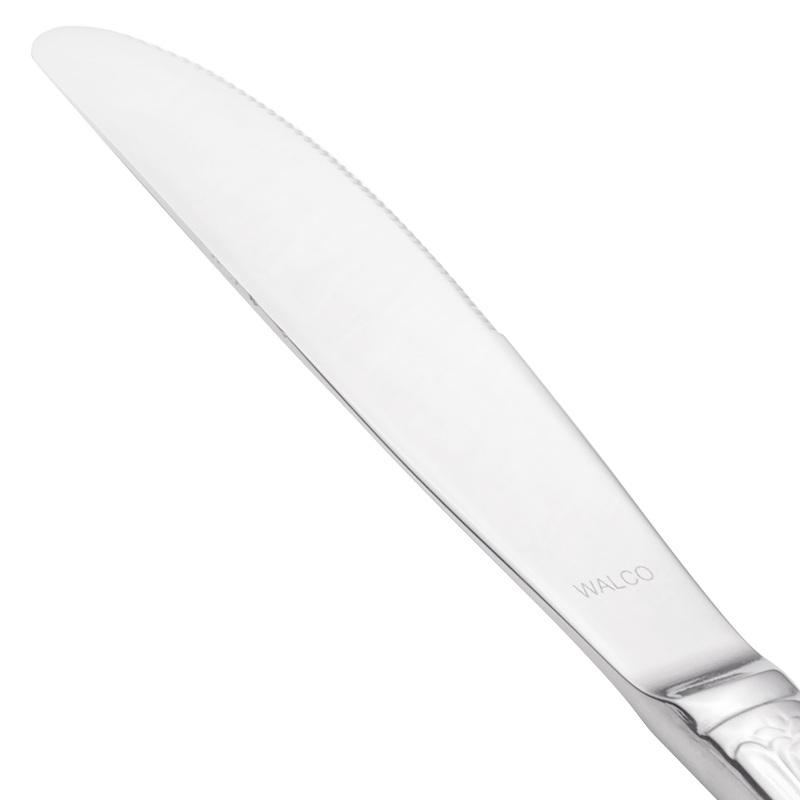 Walco 9545 Sentry 8 13/16″ 18/10 Stainless Steel Extra Heavy Weight Dinner Knife – 12/Pack