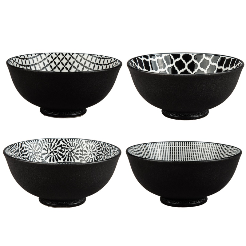 Bellissimo Bowls, Black & White Assorted – Sold Individually