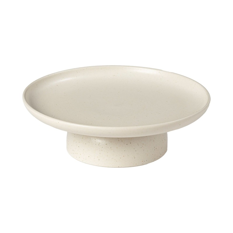 Pacifica Footed Plate – Vanilla