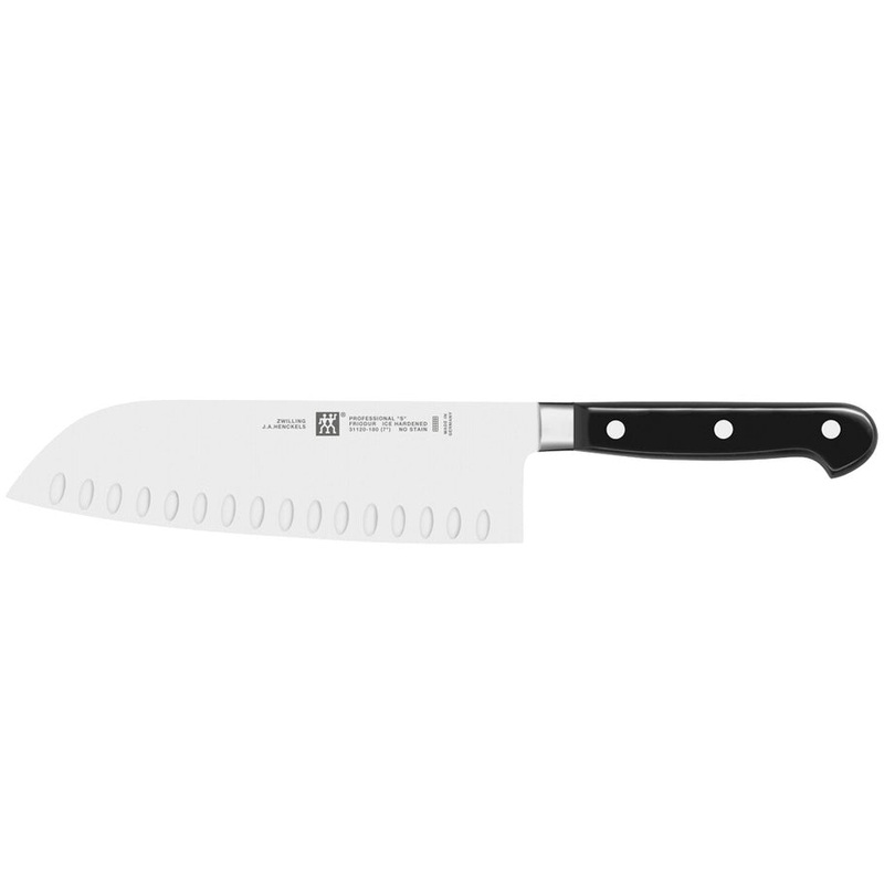 Zwilling J.A. Henckels Professional S 7″ Hollow Edge Santoku Knife