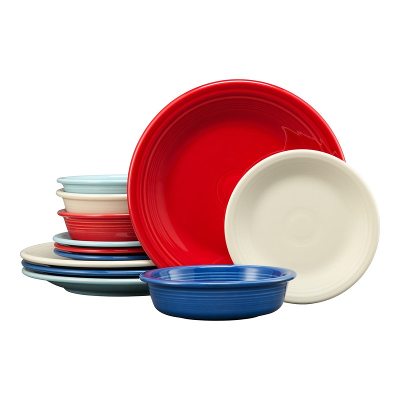 Americana Classic Rim 12-Piece Dinnerware Set, Service for 4