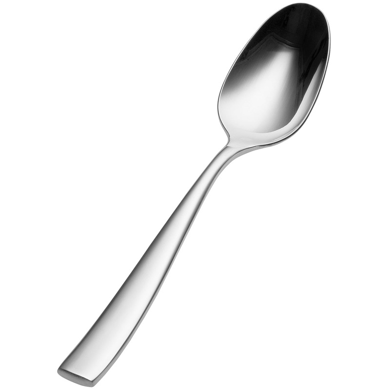 Bon Chef S3003 Manhattan 7 3/4″ 18/10 Stainless Steel Extra Heavy Soup / Dessert Spoon – 12/Pack