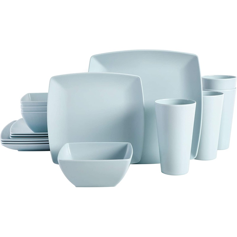 Gibson Soho Lounge Grayson Square 16-Piece Melamine Dinnerware Set