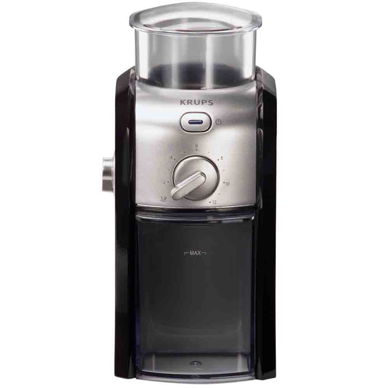 Krups GVX212 Black and Stainless Steel Burr Coffee Grinder