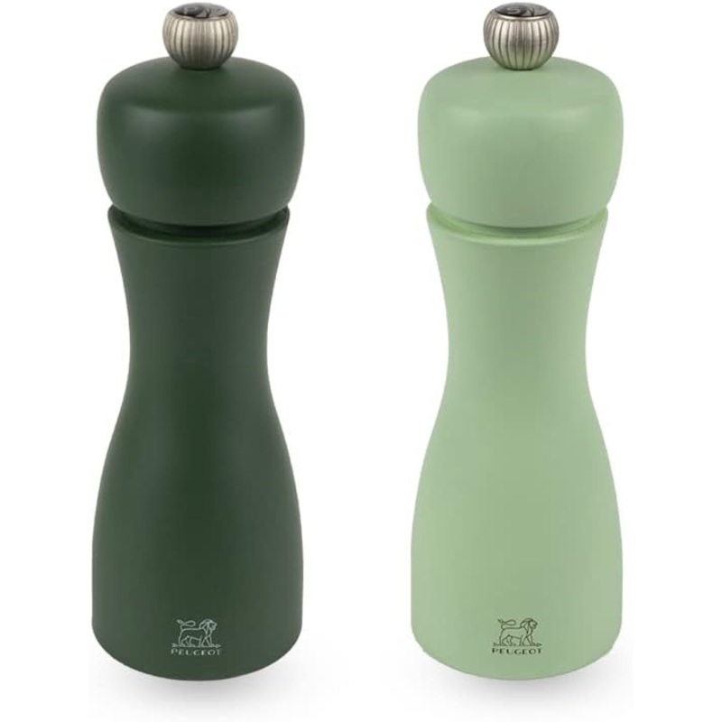 Peugeot Tahiti Duo Water Pepper & Salt Mill Set – Green Tones – 15cm/6″