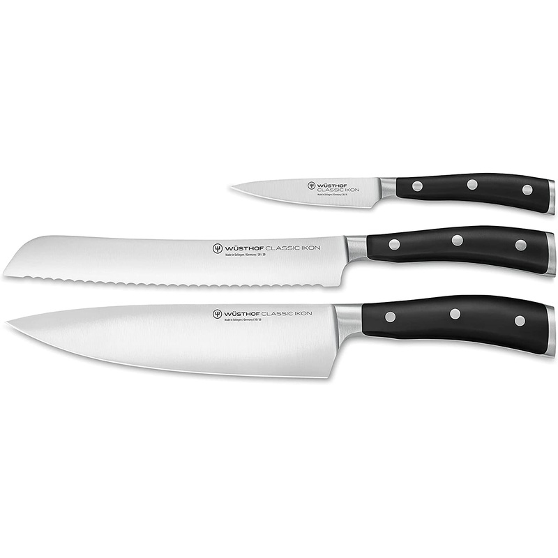 Wusthof Classic Ikon – 3 Pc. Starter Knife Set- Personalized Engraving Available
