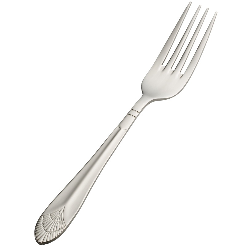 Bon Chef S1705 Nile 7 13/16″ 18/10 Stainless Steel Dinner Fork – 12/Pack