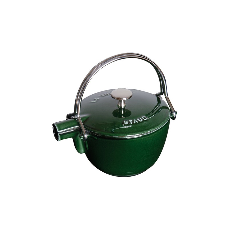 Staub Round Teapot/Kettle – 1 Qt. – Basil