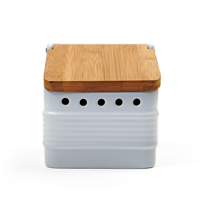 Stoneware Garlic Keeper – White