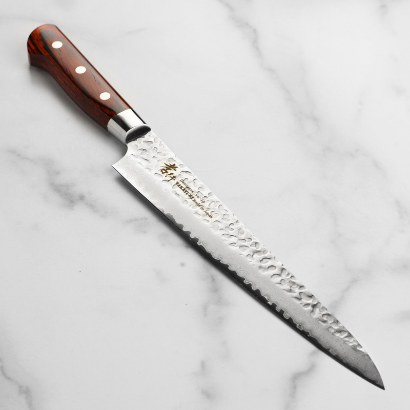 Takayuki Hammered Damascus 9.4″ Sujihiki