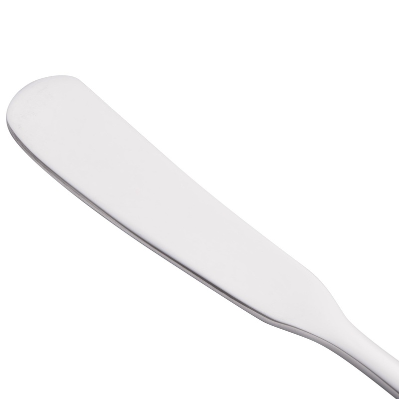 World Tableware 962 053 Oceanside 6 1/8″ 18/0 Stainless Steel Heavy Weight Butter Spreader – 12/Pack