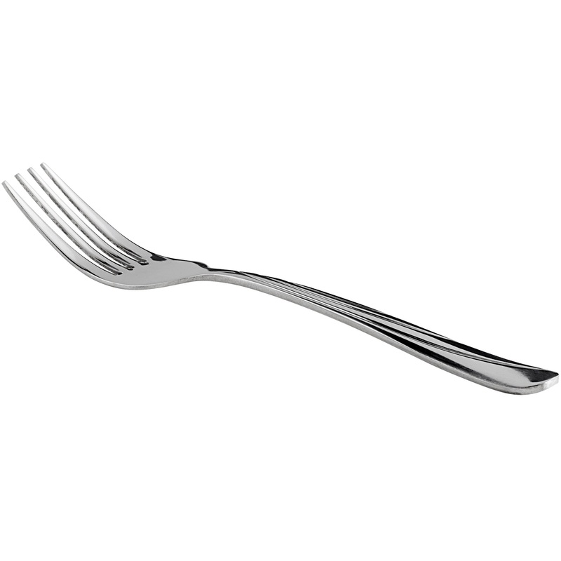 World Tableware Brandware 165 030 Cascade 7 3/8″ 18/0 Stainless Steel Heavy Weight Dessert Fork – 12/Pack