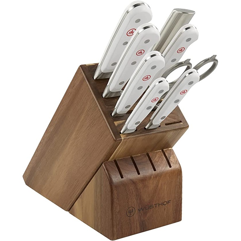 Wusthof Classic White – 9 Pc. Knife Block Set