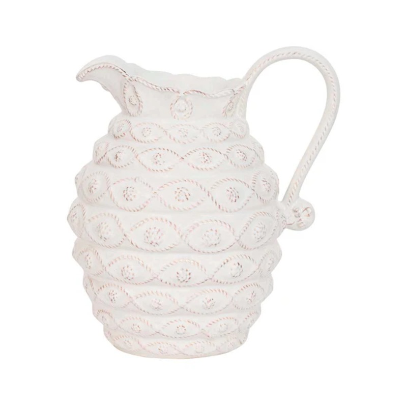 Juliska Jardins du Monde Ceramic Pitcher – Whitewash