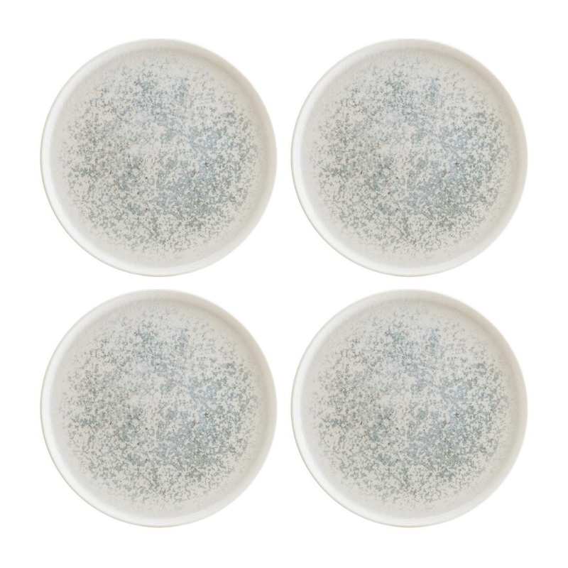 Luna Ocean dia.8.75″ Round Decorated Porcelain Plate (Set of 4)