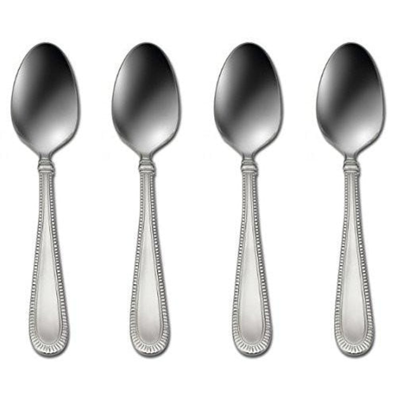 Oneida Interlude Set of 4 Teaspoons – Satin Handle – 18/10 Quality Stainless Flatware