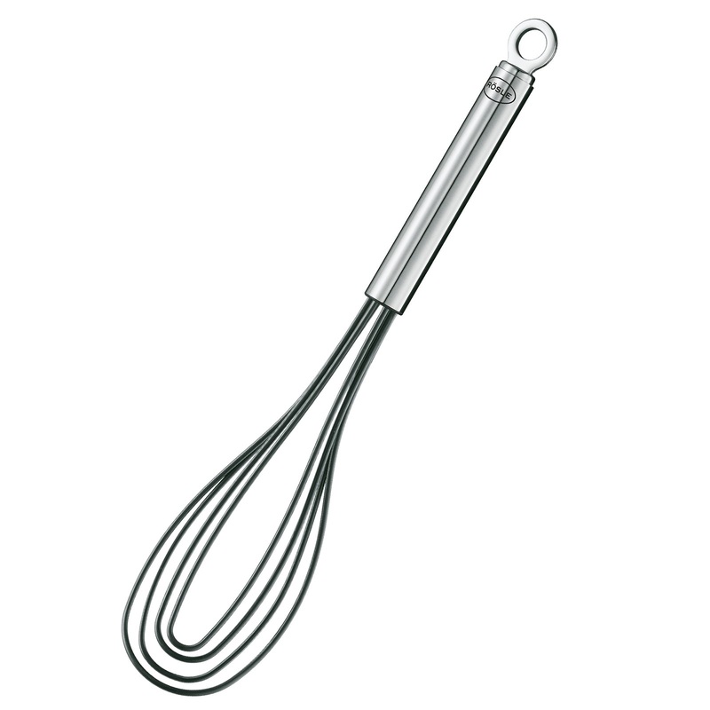 Rosle Silicone Coated Flat Whisk, 10.6-Inch