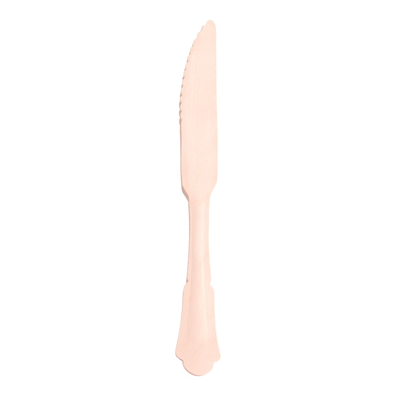 Silhouette Birch Wood Eco Friendly Disposable Dinner Knives
