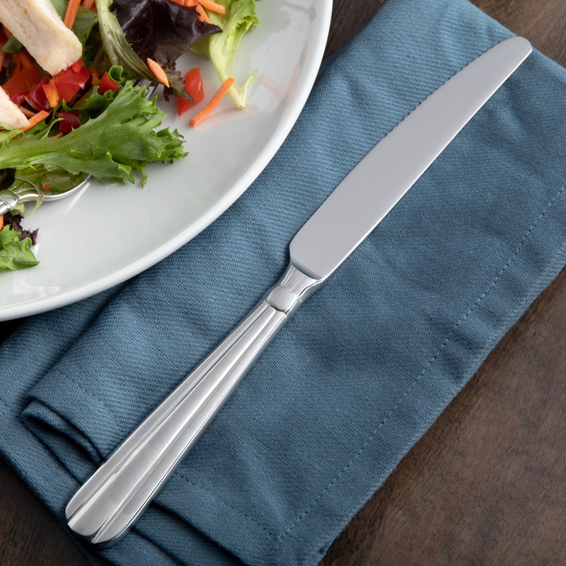 Acopa Harmony 9 1/2″ 18/8 Stainless Steel Extra Heavy Weight Dinner Knife – 12/Pack