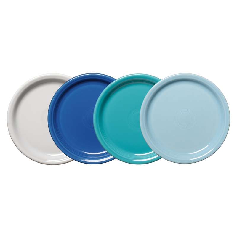 Coastal Blues Bistro Coupe 9 Inch Luncheon Plate, Set of 4