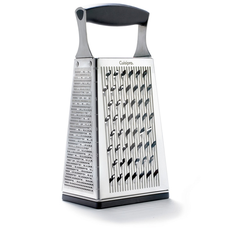 Cuisipro 4 Sided Box Grater – Grate Cheese, Vegetables, and Citrus Fruits with Ease