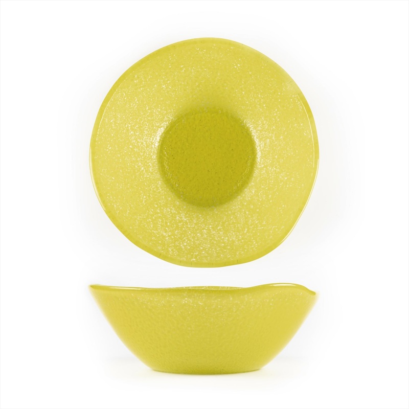 Glass Dinnerware dia.7.5″ h:2.75″ 20 oz. Round Yellow Glass Bowl