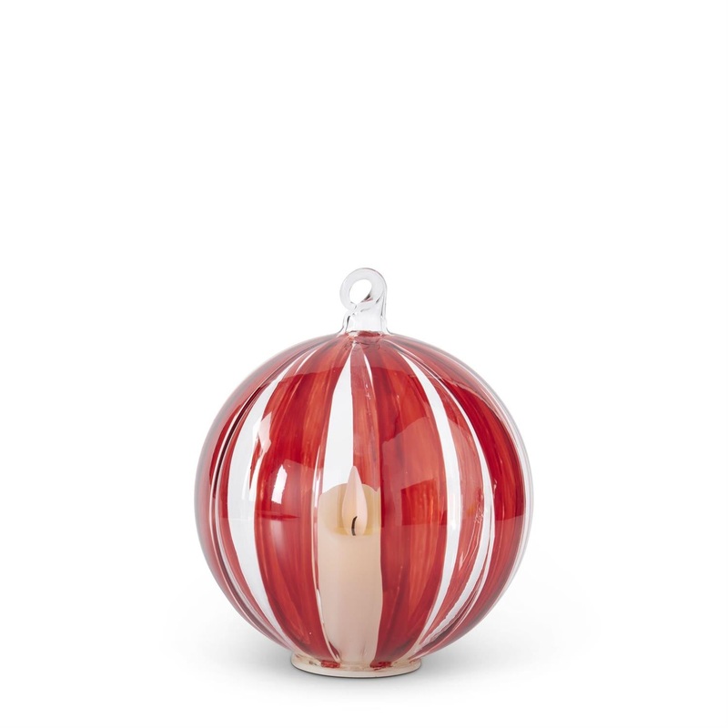 LED Hand Painted Red Stripe on Clear 4.5″