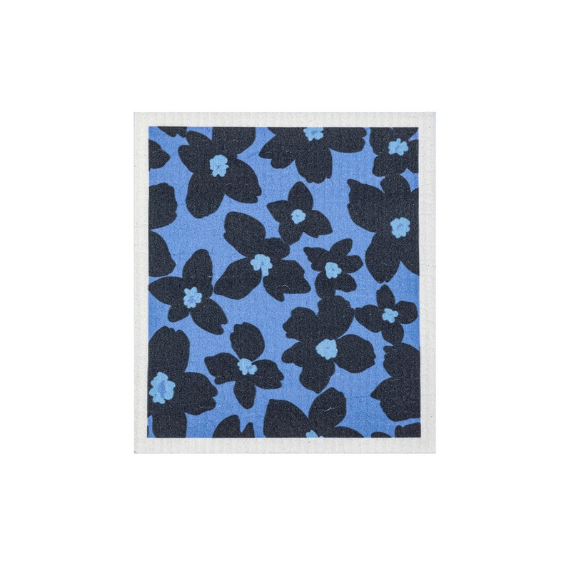 MU Kitchen Periwinkle Floral Designer Sponge Cloth