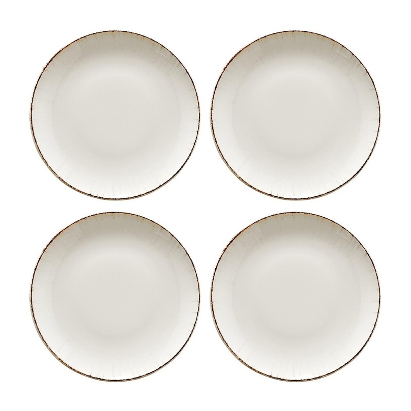 Retro dia.10.5″ Round Decorated Porcelain Plate (Set of 4)