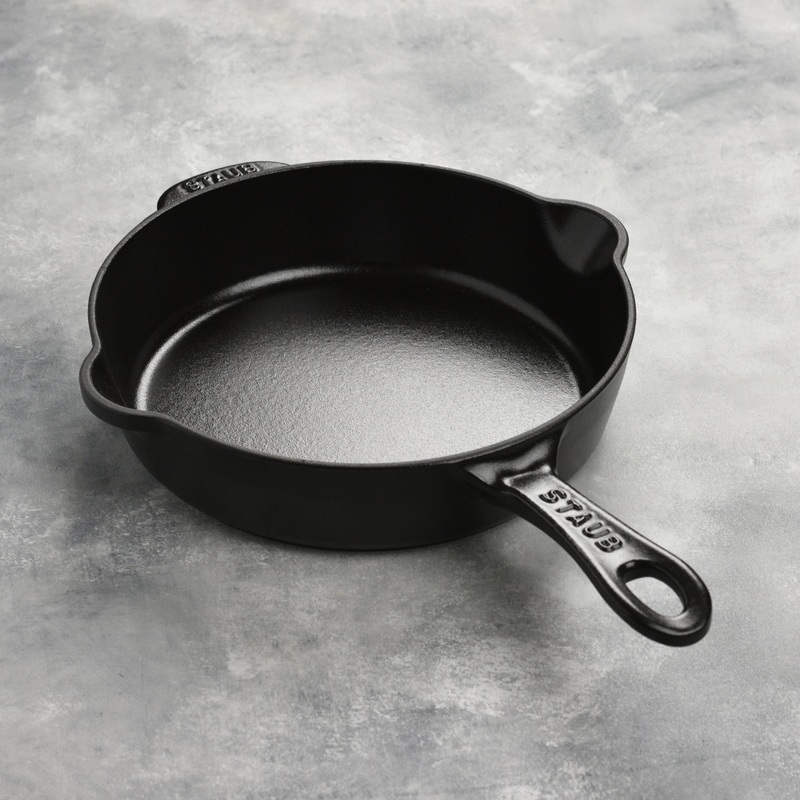 Staub 8.5″ Matte Black Cast Iron Deep Traditional Skillet