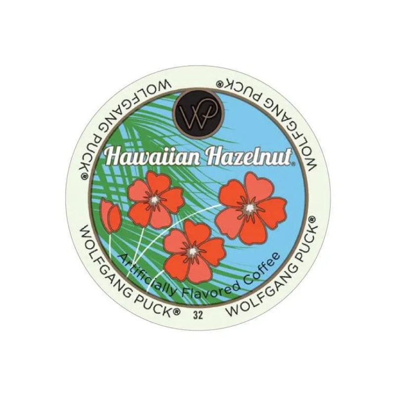 Wolfgang Puck Hawaiian Hazelnut Single Serve Coffee Pods (Case of 96)
