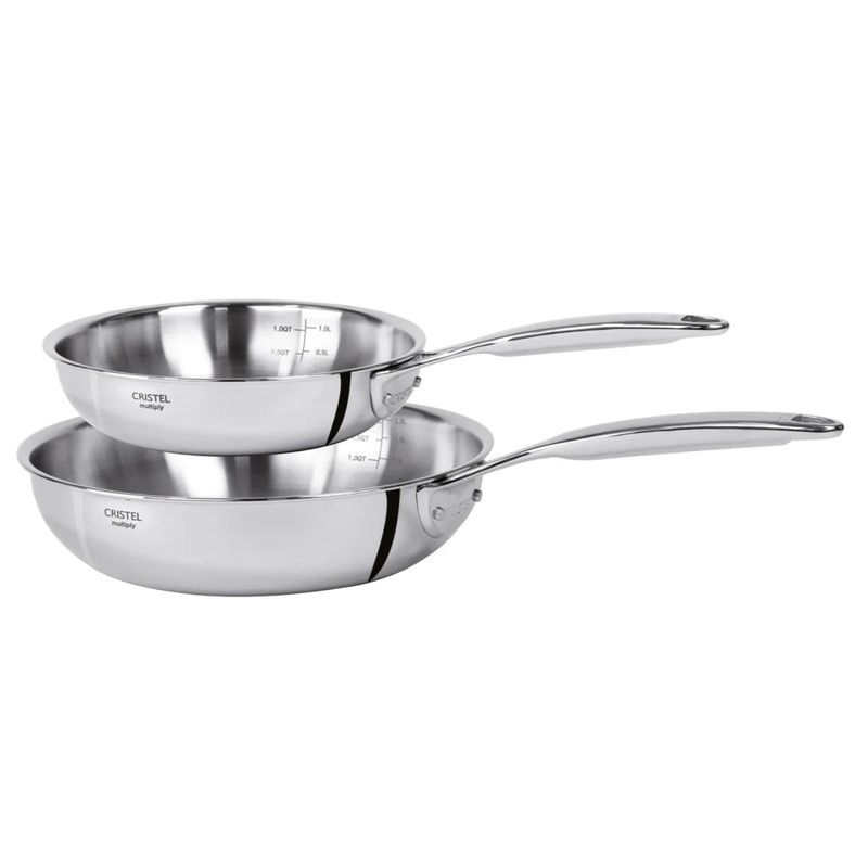 Cristel Castel’Pro Ultraply – 2 Pc. Stainless Steel Frying Pans