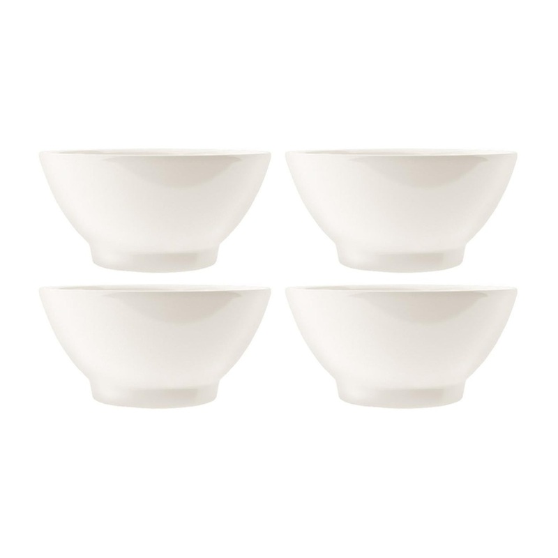 Gourmet dia.4.75″ h:2.25″ 10 oz. Round Warm White Porcelain Bowl (Set of 4)