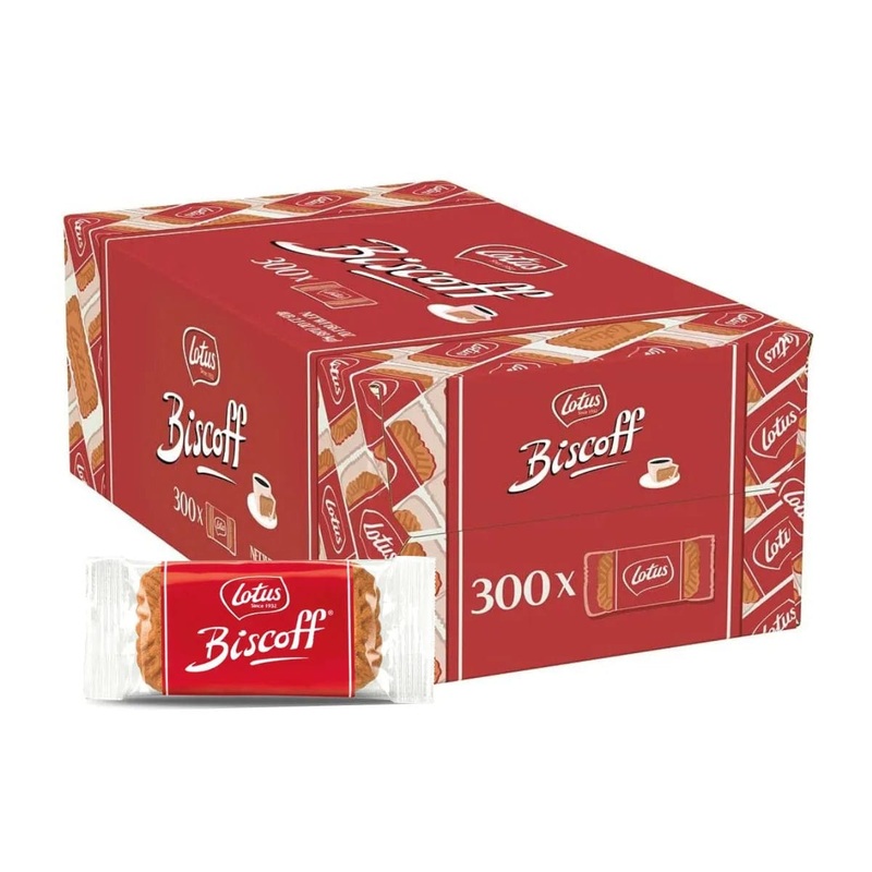 Lotus Biscoff European Speculoos Cookies Bulk (Case of 300 – Individually Wrapped)